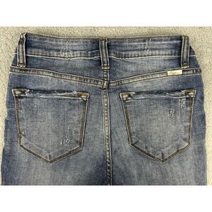 KanCan‎ Blue Jeans ESTILO #KC8389M L Med Wash Distressed Button Fly Skinny Denim